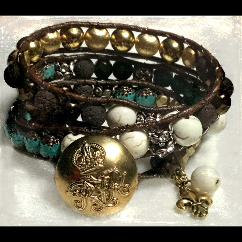 Completely Handmade Triple Wrap Bracelet